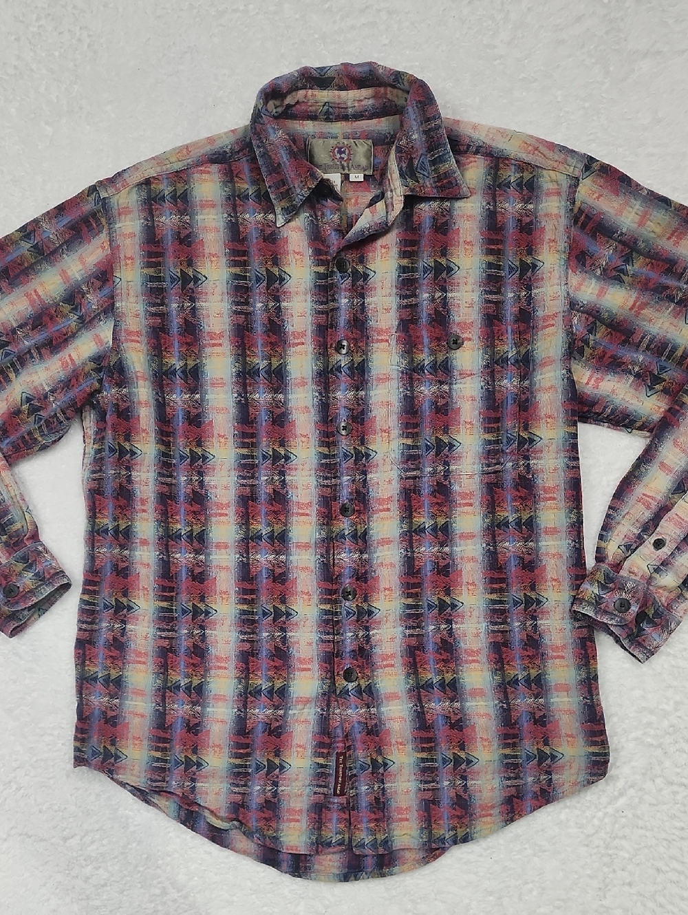 Vintage The Territory Ahead Men's Southwestern Print Button Down Shirt